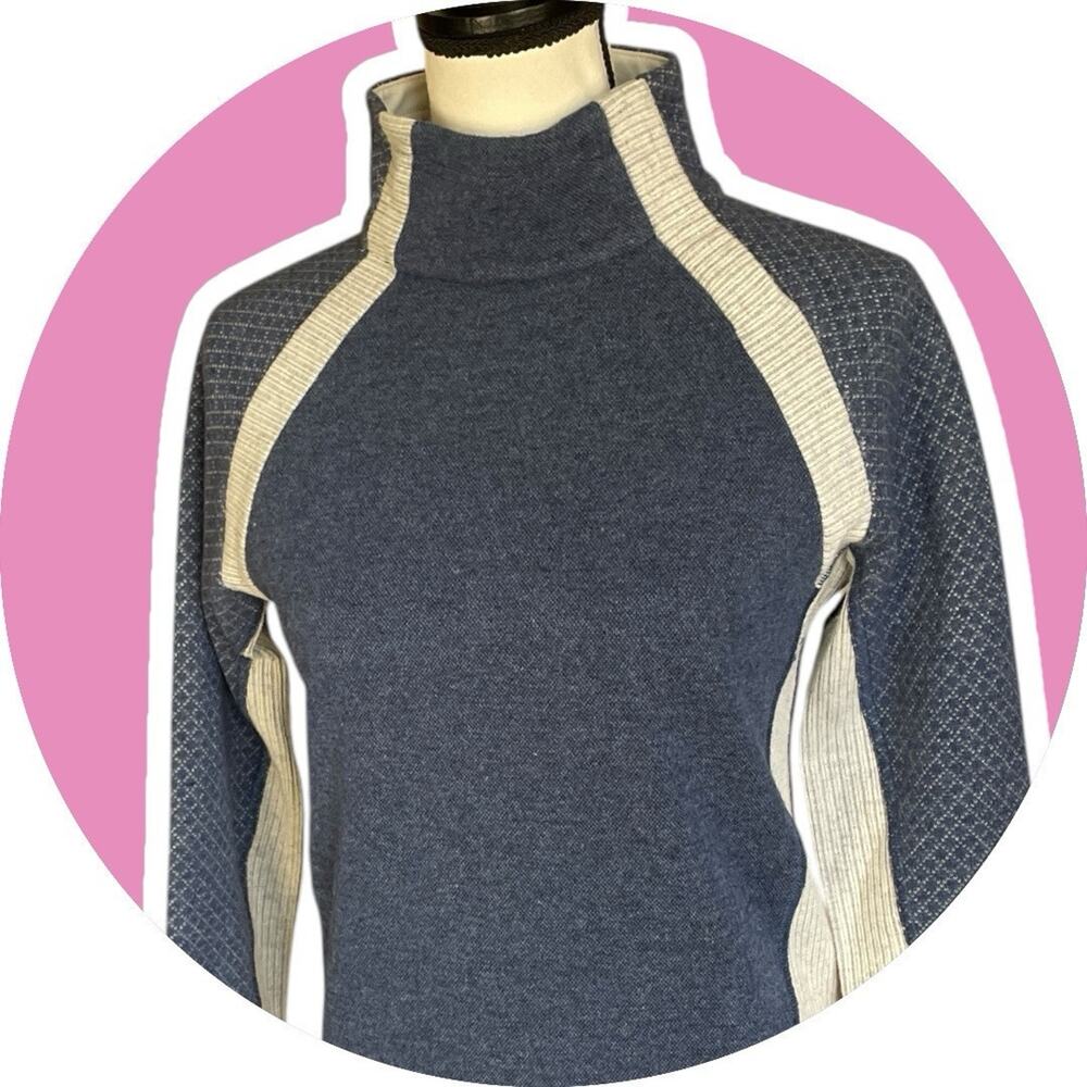 prAna Women's Brandie Wool Blend Pullover Sweater Denim Blue Gray S 2 - Picture 9 of 15